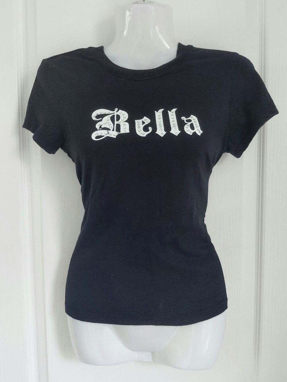 Cute Bella Graphic Rimestone Tee - Black